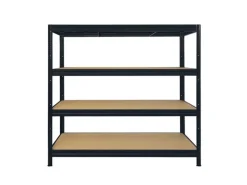 KARAT Schwerlastregal Weitspannregal - Schwarz - Gesamtlast 1200 kg - 177 x 200 x 60 cm