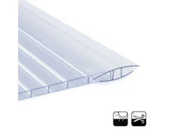 KARAT Verbinder für Doppelstegplatten Hohlkammerplatten - H-Profil 121 cm Länge 6 mm Stärke