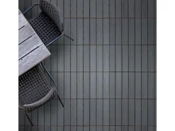 KARAT WPC Klickfliese Classic Wetterbeständige Terrassenfliese Grau 30 x 30 cm