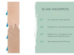 Karibu Blockbohlengarage 38 mm 372 cm x 522 cm x 309 cm