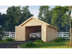 Karibu Blockbohlengarage 38 mm 372 cm x 522 cm x 309 cm