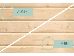 Karibu Blockbohlengarage 38 mm 372 cm x 522 cm x 309 cm