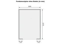 Karibu Blockbohlengarage 38 mm 372 cm x 522 cm x 309 cm