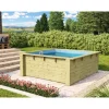 Karibu Massivholzpool Pool Minipool Kesseldruckimprägniert 78 x 192,1 x 192,1 cm