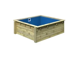 Karibu Massivholzpool Pool Minipool Kesseldruckimprägniert 78 x 192,1 x 192,1 cm