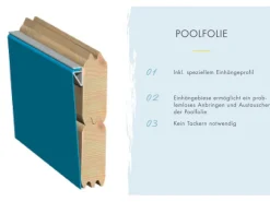 Karibu Massivholzpool Pool Minipool Kesseldruckimprägniert 78 x 192,1 x 192,1 cm