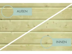 Karibu Massivholzpool Pool Minipool Kesseldruckimprägniert 78 x 192,1 x 192,1 cm