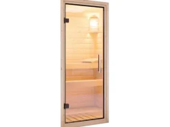 Karibu Türpaket Sauna Klarglastür 38 + 40 mm