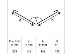 Kehlblech Alu Natur Zuschnitt 333 mm x 1000 mm