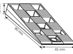 Keil lose 90 x 45 x 15 mm Braun