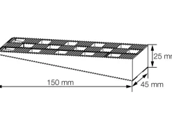 Keil lose 150 x 45 x 25 mm Gelb