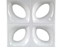 Keramikstein Style'n Art Deko Daisy Weiß 24 cm x 24 cm x 8 cm