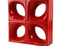 Keramikstein Style'n Art Deko Daisy Rot 24 cm x 24 cm x 8 cm