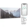 Klarstein Wonderwall Air Art Smart Infrarotheizung 120x60 cm 700 W Wandinstallation App-Steuerung Motiv Berge Weiß