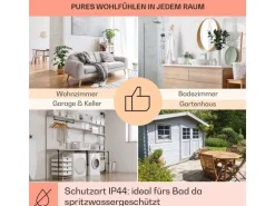 Klarstein Wonderwall Air Art Smart Infrarotheizung 80x60 cm 500 W Wandmontage App-Steuerung Motiv Blüten Weiß