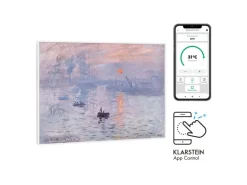Klarstein Wonderwall Air Art Smart Infrarotheizung 80x60 cm 500 W Wandmontage App-Steuerung Motiv Sonnenaufgang Weiß