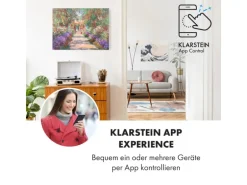 Klarstein Wonderwall Air Art Smart Infrarotheizung 80x60 cm 500 W Wandmontage App-Steuerung Motiv Gartenweg Weiß