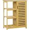 Kleankin Badezimmerschrank mit Schrankfach Kippschutz 66 x 33 x 87 cm