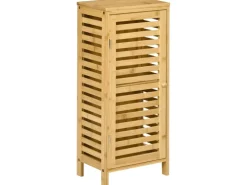Kleankin Badschrank mit Lamellentür 2 Fächern 30 x 19,9 x 70 cm