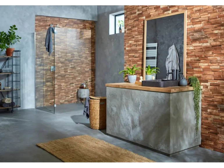 Klimex Verblender Feinsteinzeug UltraStrong Colorado 4D 44,5 cm x 8 cm Braun