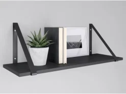 Konsole Triangel 27,2 cm x 27,2 cm Schwarz Matt