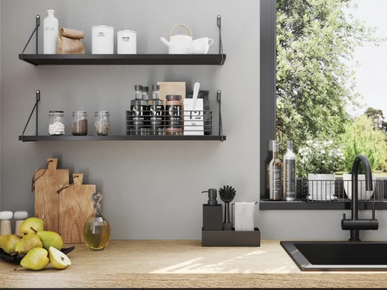 Konsole Wire 21,6 cm x 21 cm Schwarz Matt