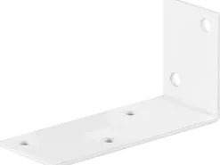 Konstruktionswinkel Weiß Pulverbeschichtet 80 mm x 40 mm x 30 mm