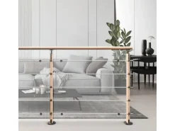 Kordo Geländerpfosten Buchenholz Bodenbefestigung Hesta