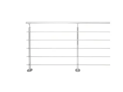 Kordo Geländerset 2m Alu Bodenbefestigung Alu Inoline