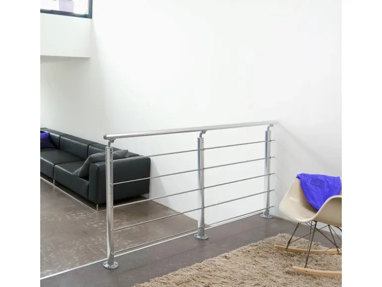 Kordo Geländerset 2m Alu Bodenbefestigung Alu Inoline