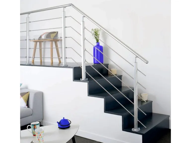 Kordo Geländerset 2m Alu Bodenbefestigung Alu Inoline