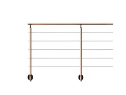 Kordo Geländerset 2m Buchenholz Seitliche Befestigung Hesta