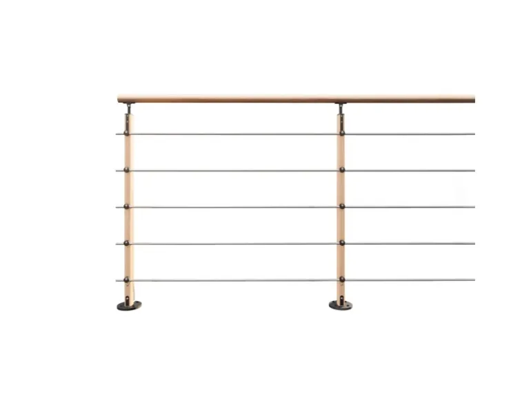 Kordo Geländerset 2m Buchenholz Bodenbefestigung Hesta