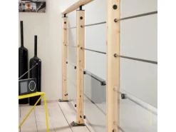 Kordo Geländerset 1m Tannenholz Bodenbefestigung Graphit