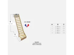 Kordo Raumspartreppe Viertelgewendelt Links Fichte Mit Setzstufen Normandie