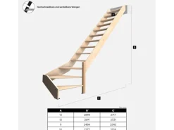 Kordo Treppe 1/4 Gewendelt Rechts Buche Geländer Nostra