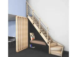 Kordo Treppe 1/4 Gewendelt Links Buche Nostra