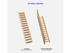 Kordo Treppe 1/4 Gewendelt Links Fichte Normandie