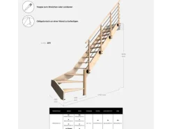 Kordo Treppe 1/4 Gewendelt Rechts Buche Nostra