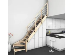 Kordo Treppe 1/4 Gewendelt Rechts Buche Nostra