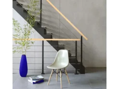 Kordo Treppengeländerset 4m Stahl Schwarz Handlauf Buche Universo