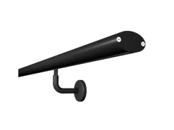 Kordo Wandhandlauf-Set Aluminium und Stützen Schwarz Prestio