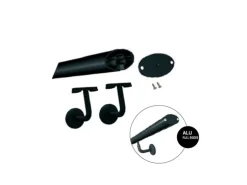 Kordo Wandhandlauf-Set Aluminium und Stützen Schwarz Prestio