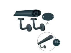 Kordo Wandhandlauf-Set Aluminium und Stützen Anthrazit Prestio