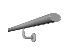 Kordo Wandhandlauf-Set Aluminium und Stützen Grau Prestio