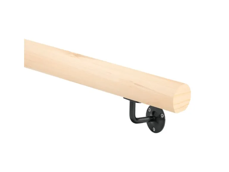 Kordo Wandhandlauf-Set Rund 2m Tanne und Halterungen