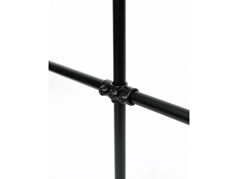 Kreuzstück Durchgehend 90° Schwarz matt für Stahlrohr Ø 2,7 cm