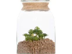 Kunspflanze Sukkulente 3fach sortiert 11 x 11 x 19,5 cm