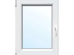 Kunststoff-Fenster 1-flg. 2-Fach Verglasung Weiß 100 cm x 100 cm DIN Links