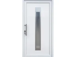 Kunststoff-Haustür 110 cm x 210 cm K019 Anschlag Links Weiß